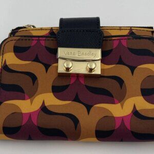 Vera Bradley Push lock wallet in Modern Lights - fabric with leather trim - BNWT